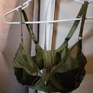 Savage X Fenty Olive Green Lace Bra